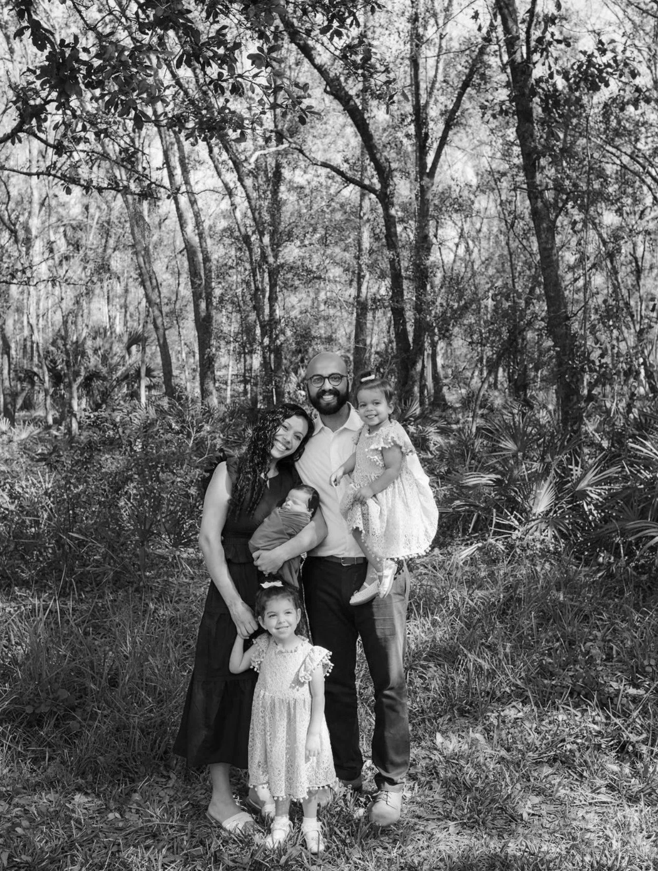 Karim Hanna with his family outdoors